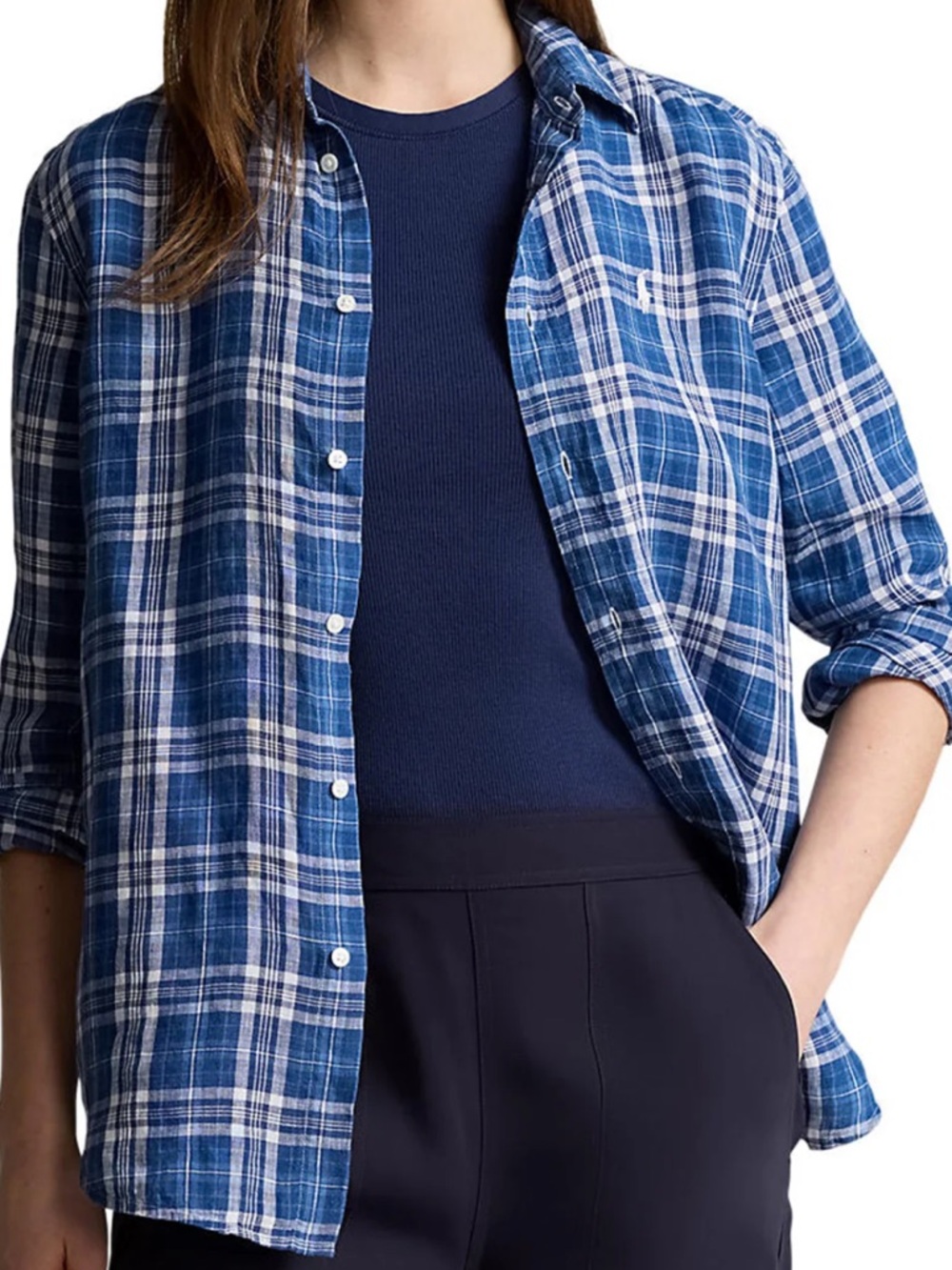 Polo Ralph Lauren Women's Relaxed Fit Linen Shirt Size S